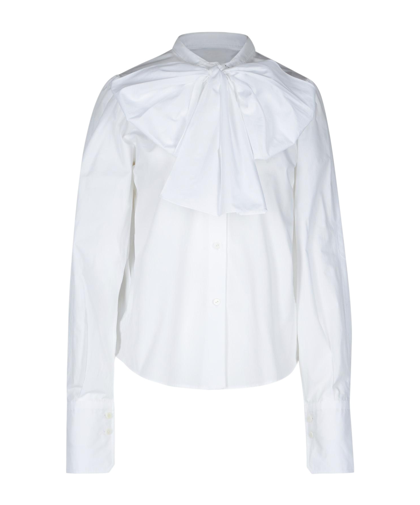 Patou Ascot White Cotton Blouse In White