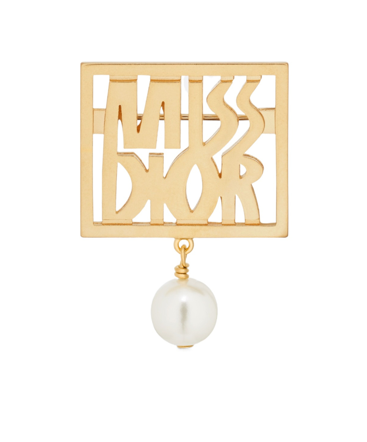 Shop Dior Miss Brooch In Yellow