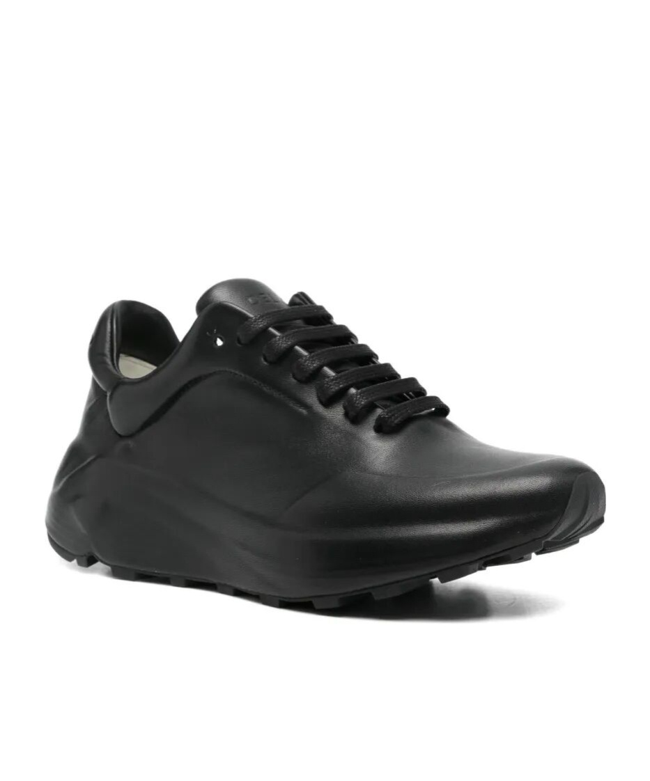 Roberto Del Carlo Leather Sneakers In Black