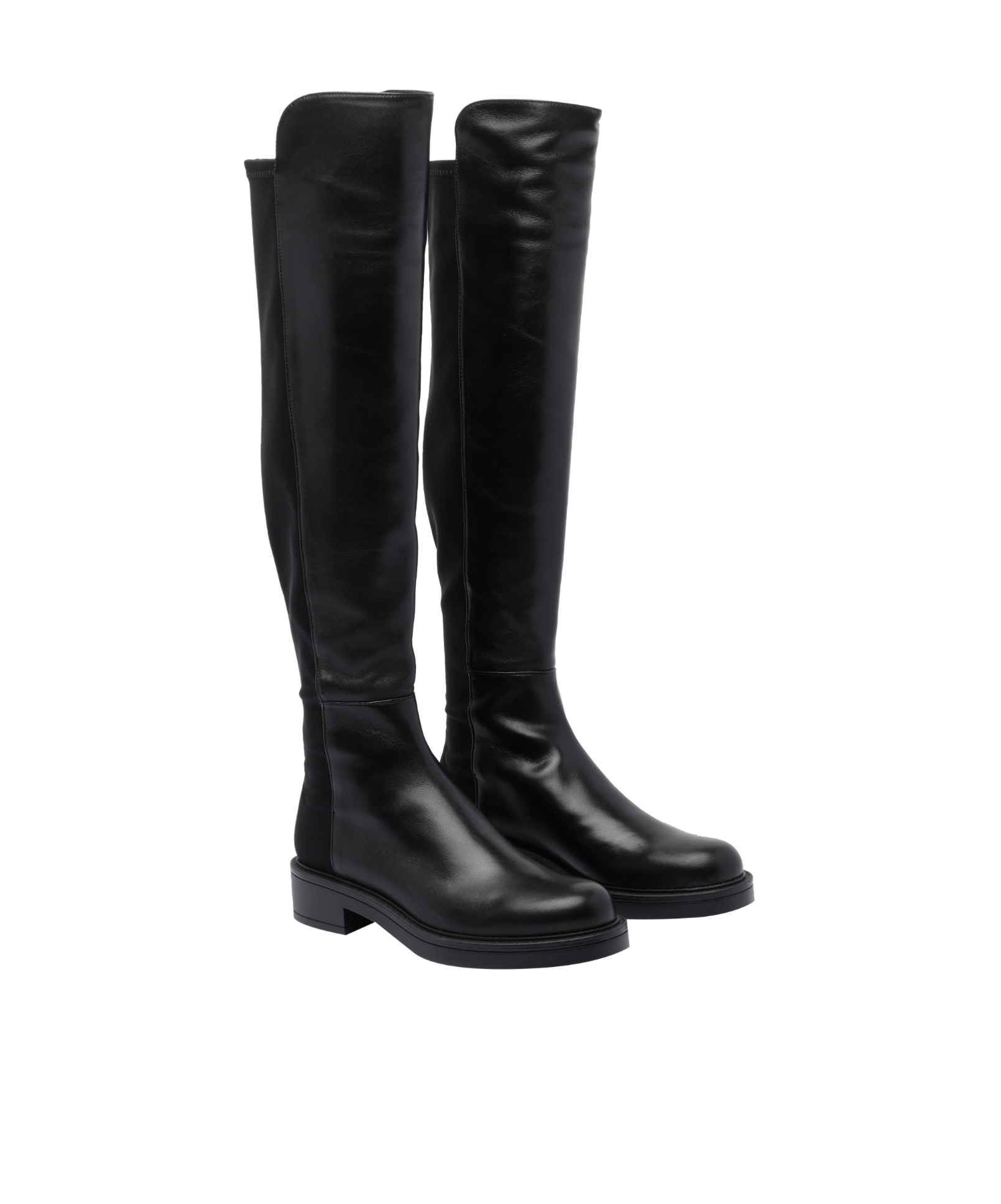 Stuart Weitzman Stylish Over-the-knee Block Heel Boots In Black