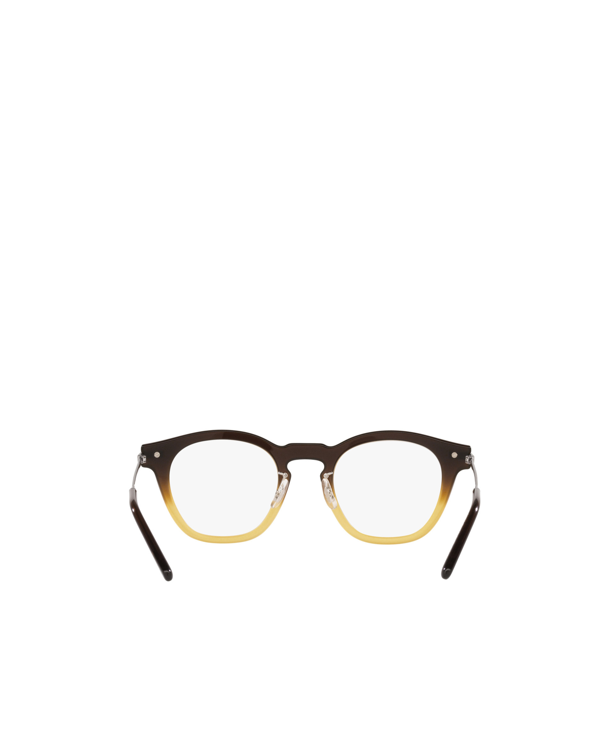 Oliver Peoples Gradient-effect Round-frame Glasses In Brown