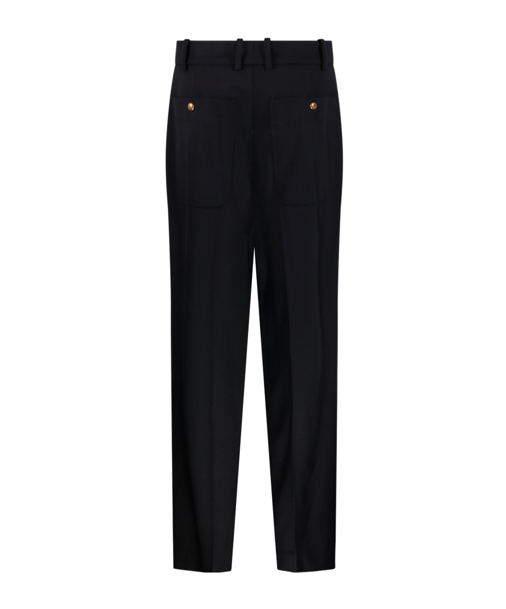 P.a.r.o.s.h Buttoned Pocket-embellished Trousers In Blue