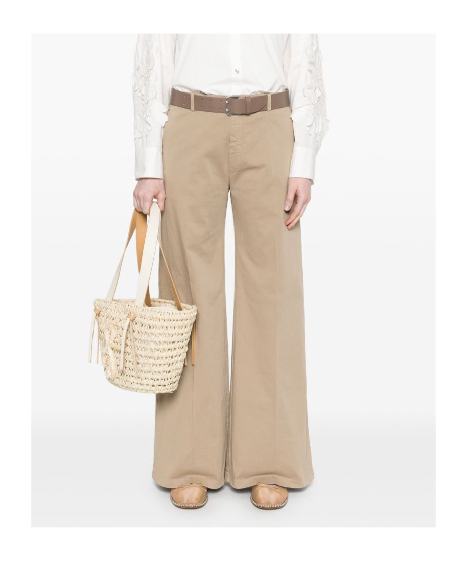 FORTE FORTE BRUSHED COTTON TWILL TROUSERS 