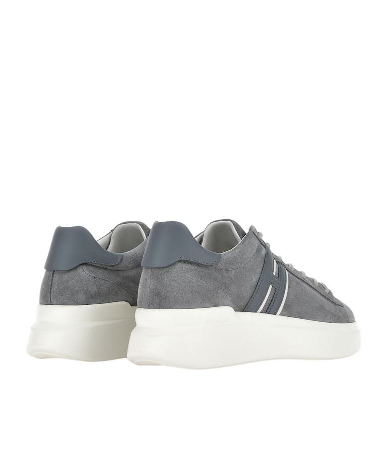Hogan Man Sneakers Light Grey Size 9 Soft Leather In Gray