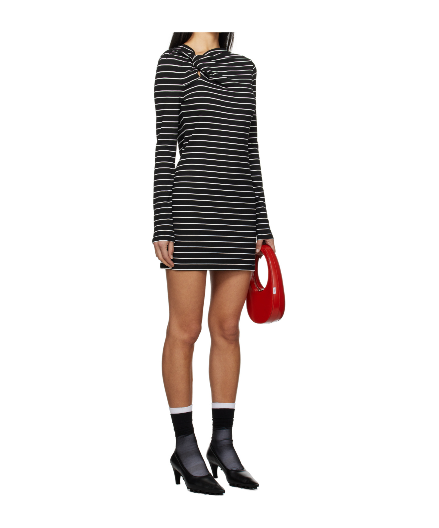 Msgm Striped Mini Dress In Multi