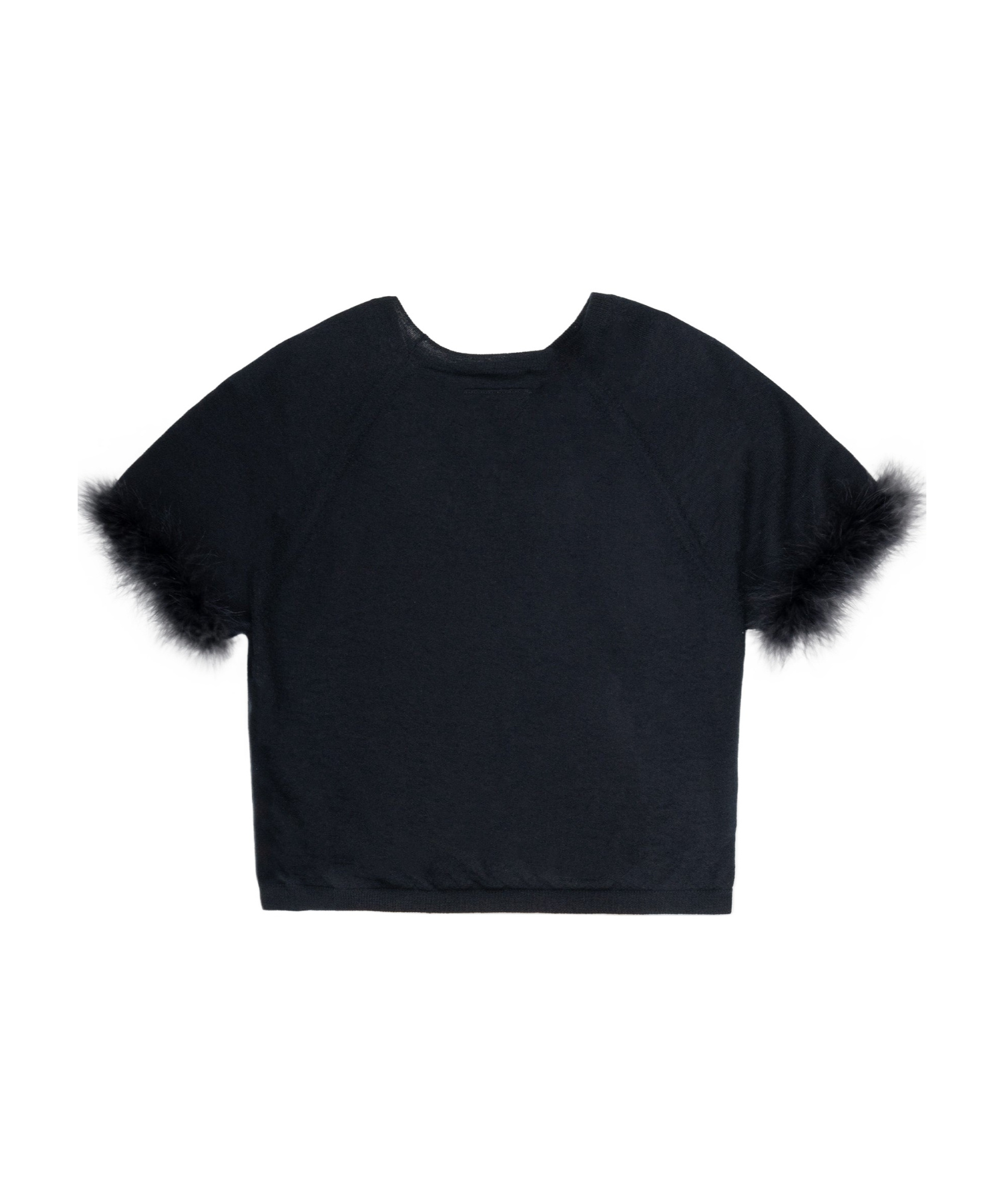 Prada Short-sleeved Sweater In Black