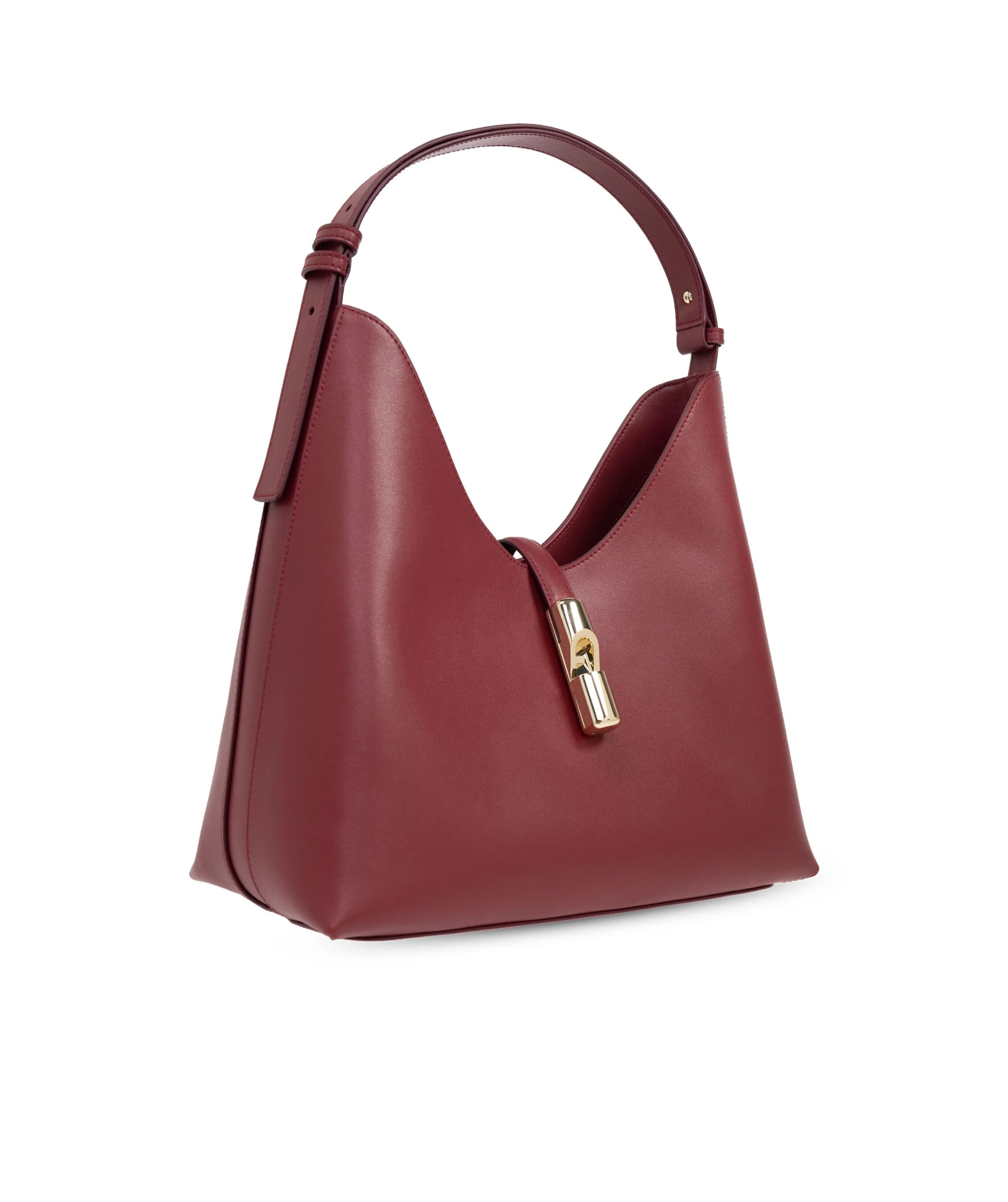 Furla Structured Top Handle Shoulder Bag In Red