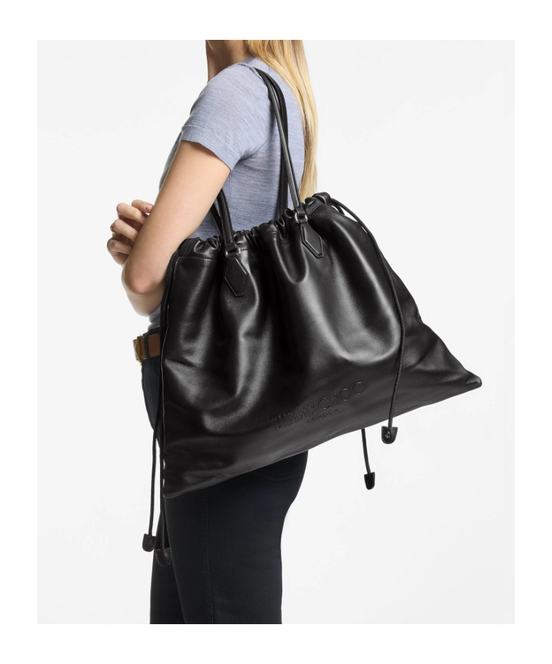 Jimmy Choo Large Drawstring Tote Bag