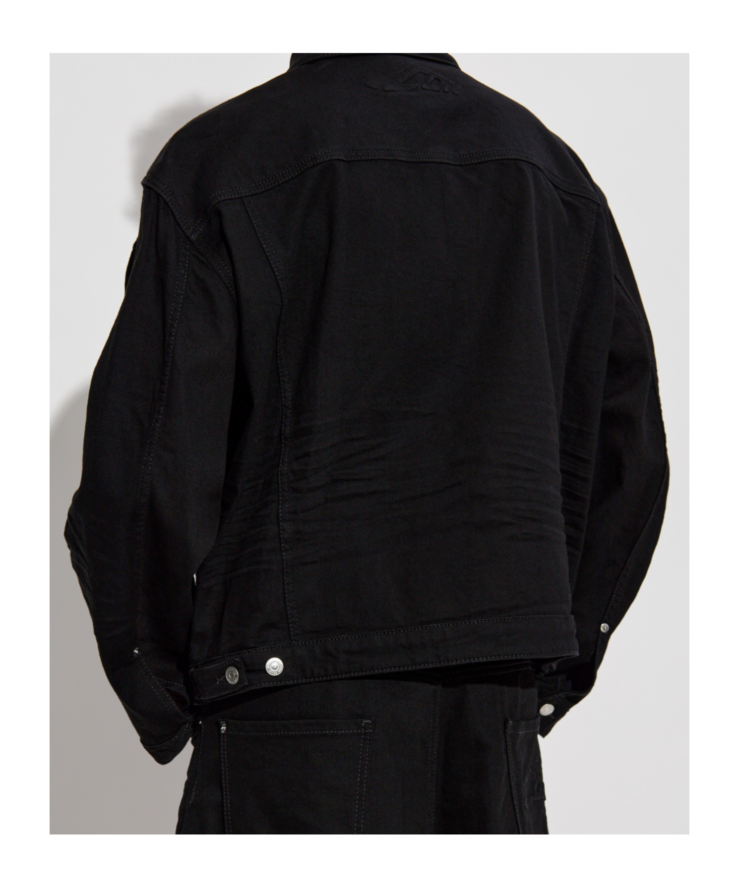 Dsquared2 Dsquared Men Black Stretch Denim Jacket In Black