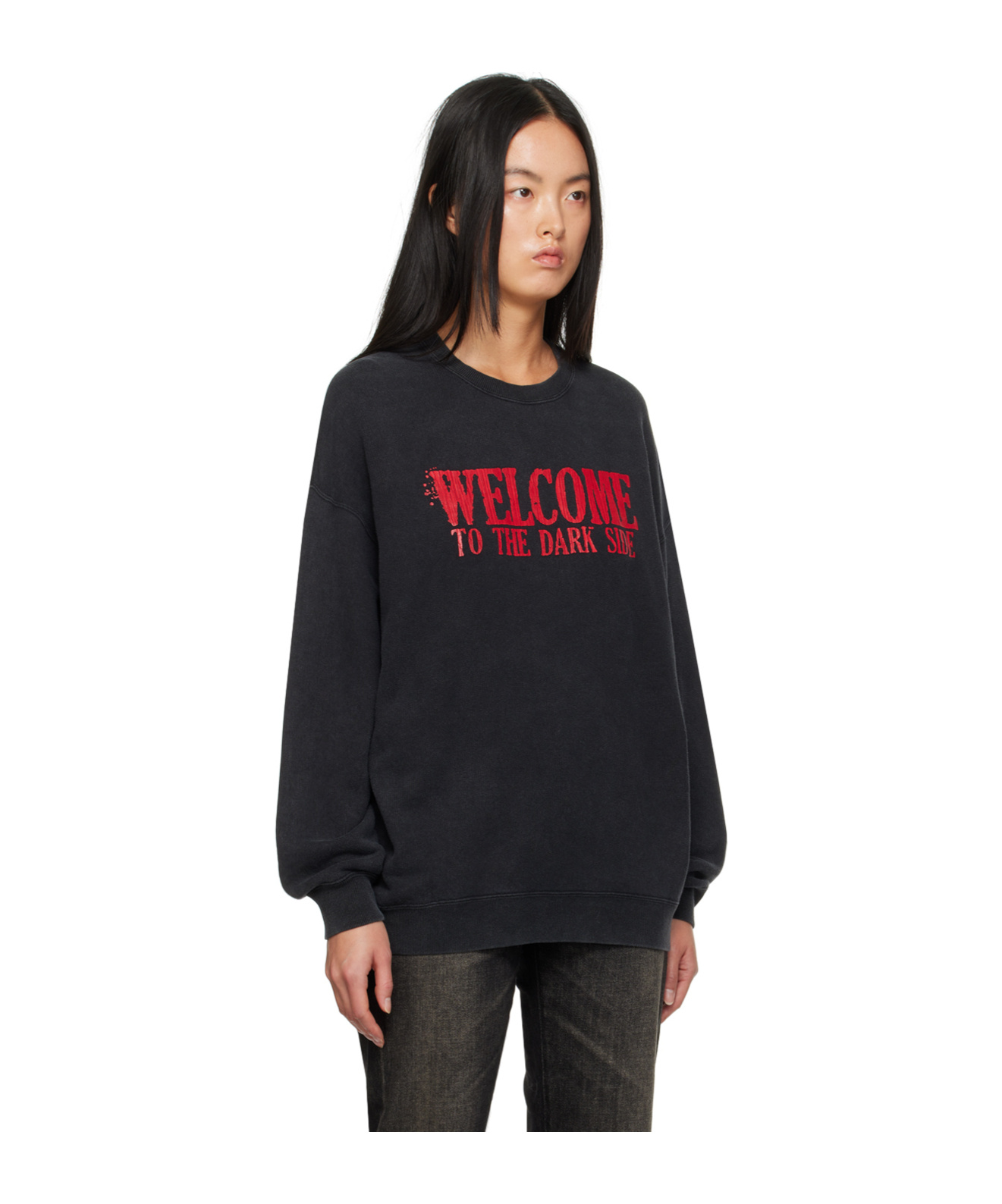 R13 Logo Long-sleeved Sweater In Black