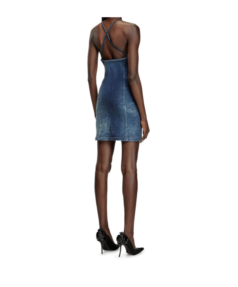 Diesel Blue De-pilu-dress-s Minidress In Blue