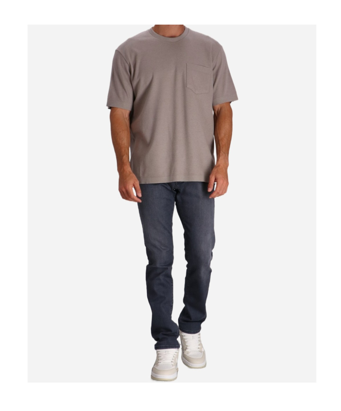 Herno Patch Pocket T-shirt In Gray