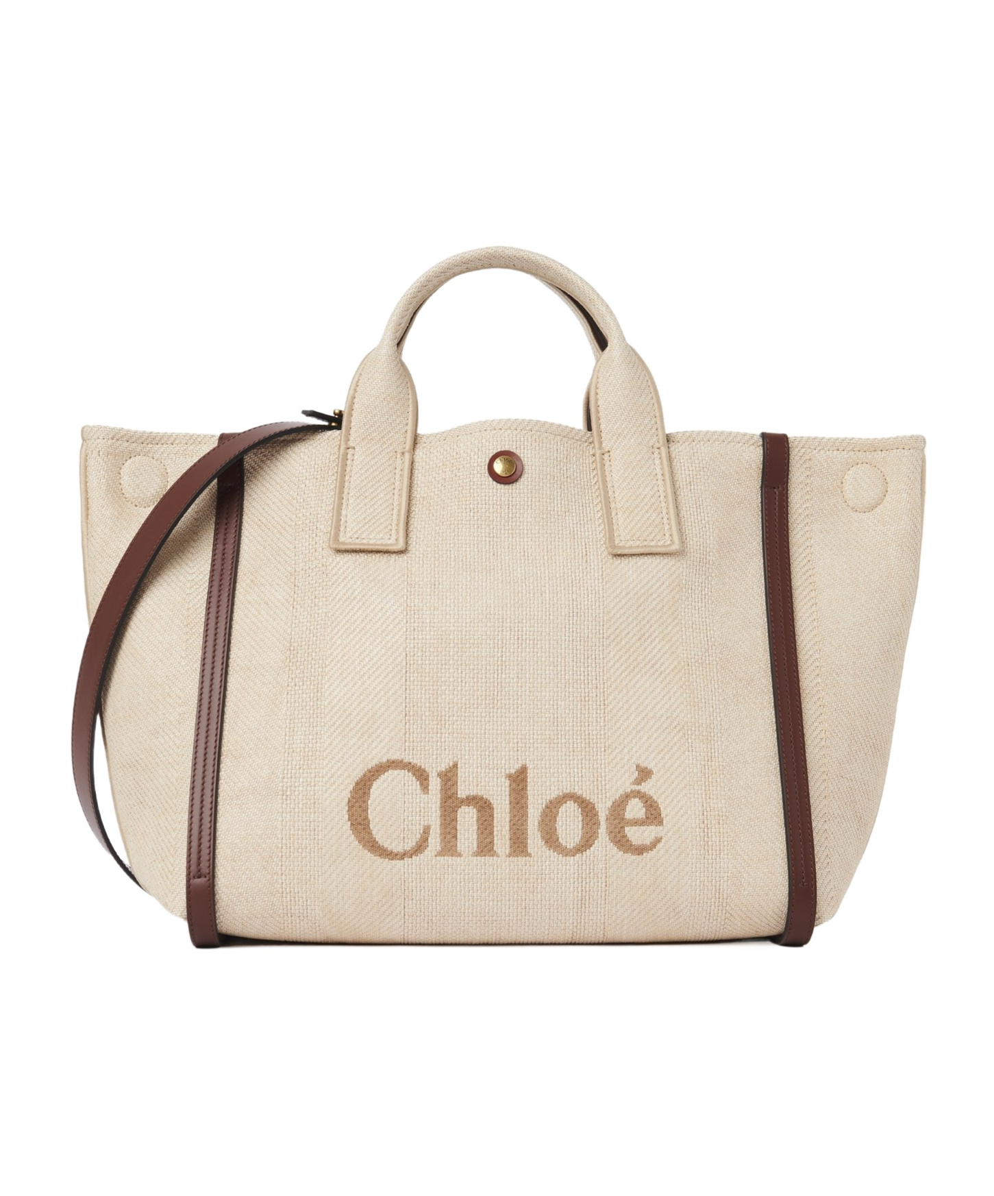 Chloé Carry Tote Bag In Raffia-effect Fibers