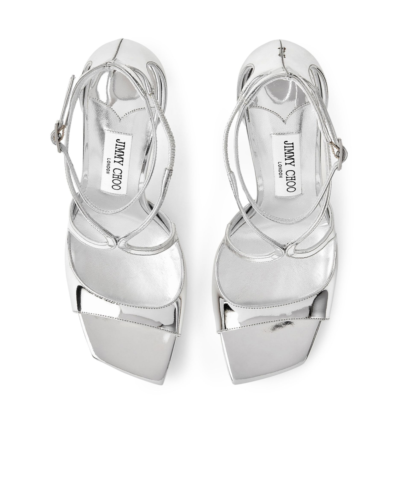 Jimmy Choo Lvr Exclusive 95mm Azia Leather Sandals In White