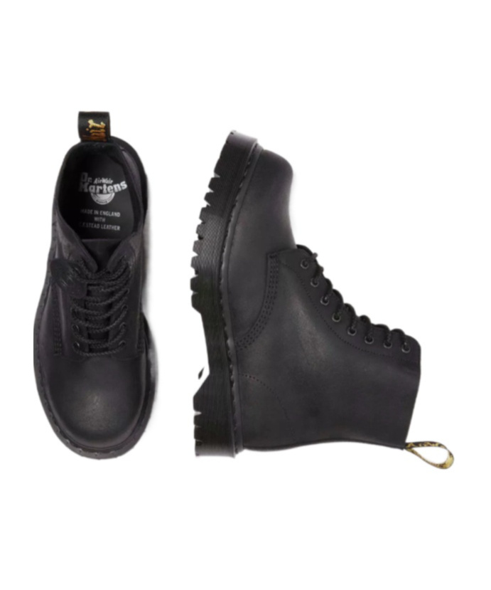 Dr. Martens' 1460 Bex Bump Toe Leather Boots In Black