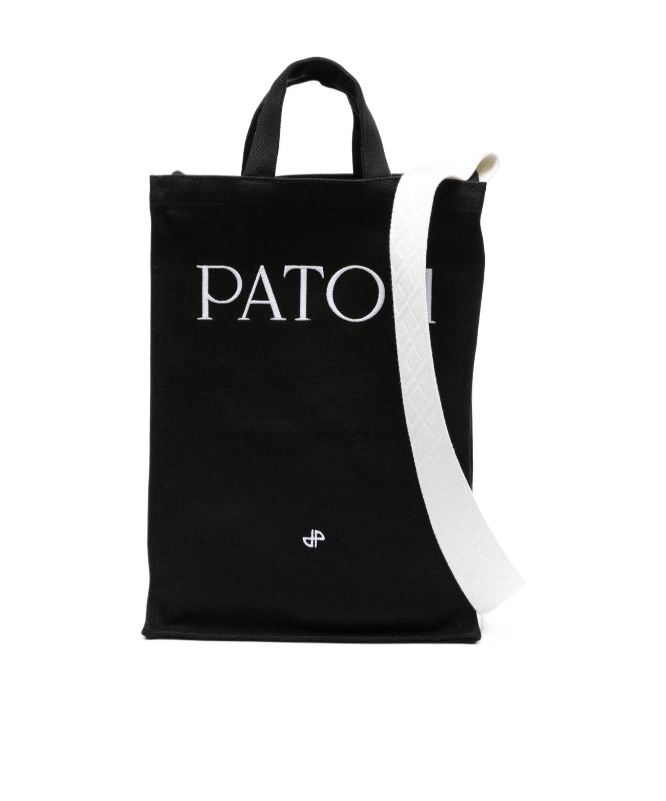 Patou Logo-embroidered Tote Bag In Black