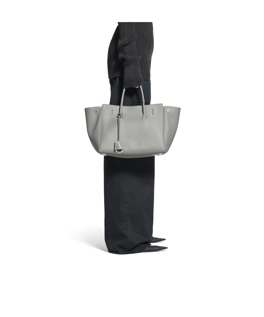 Balenciaga Hampton Small Tote Bag In Gray