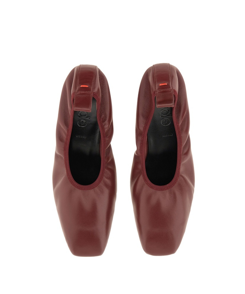 Aeyde Square Toe High Heels In Red