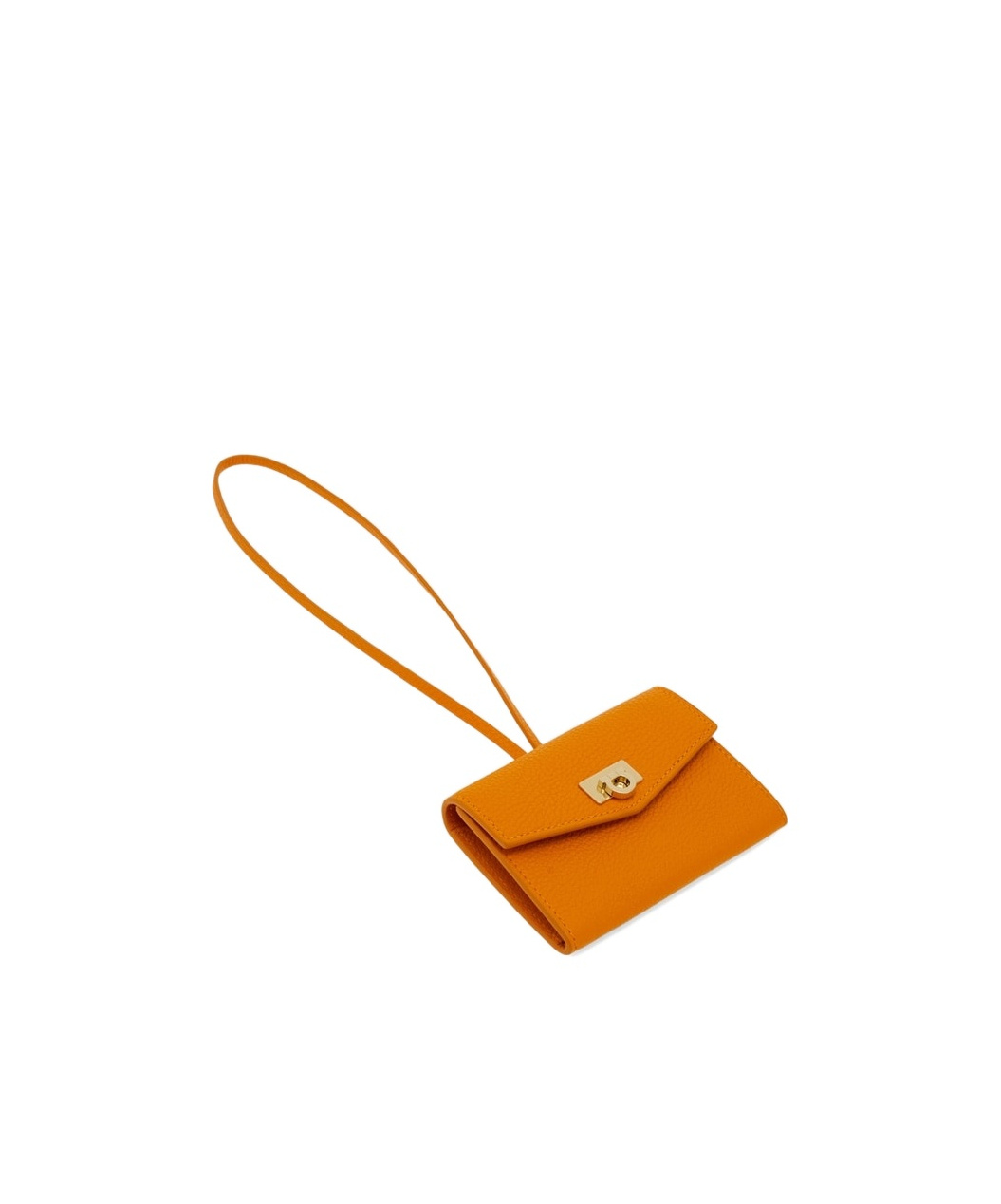 Ferragamo Card Holder Charm In Orange
