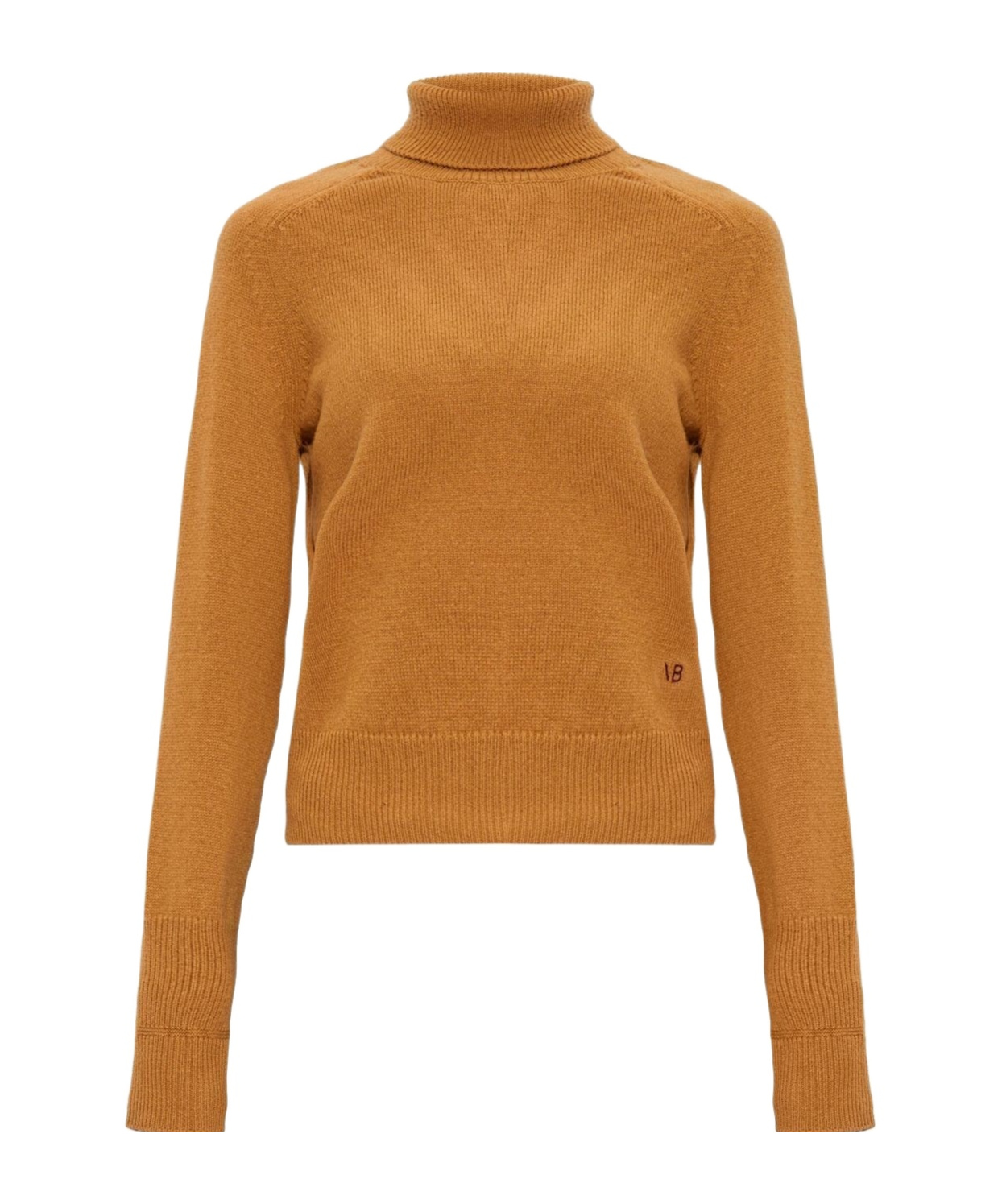 Victoria Beckham Women's Roll Neck Wool Jumper Sweater In Brown