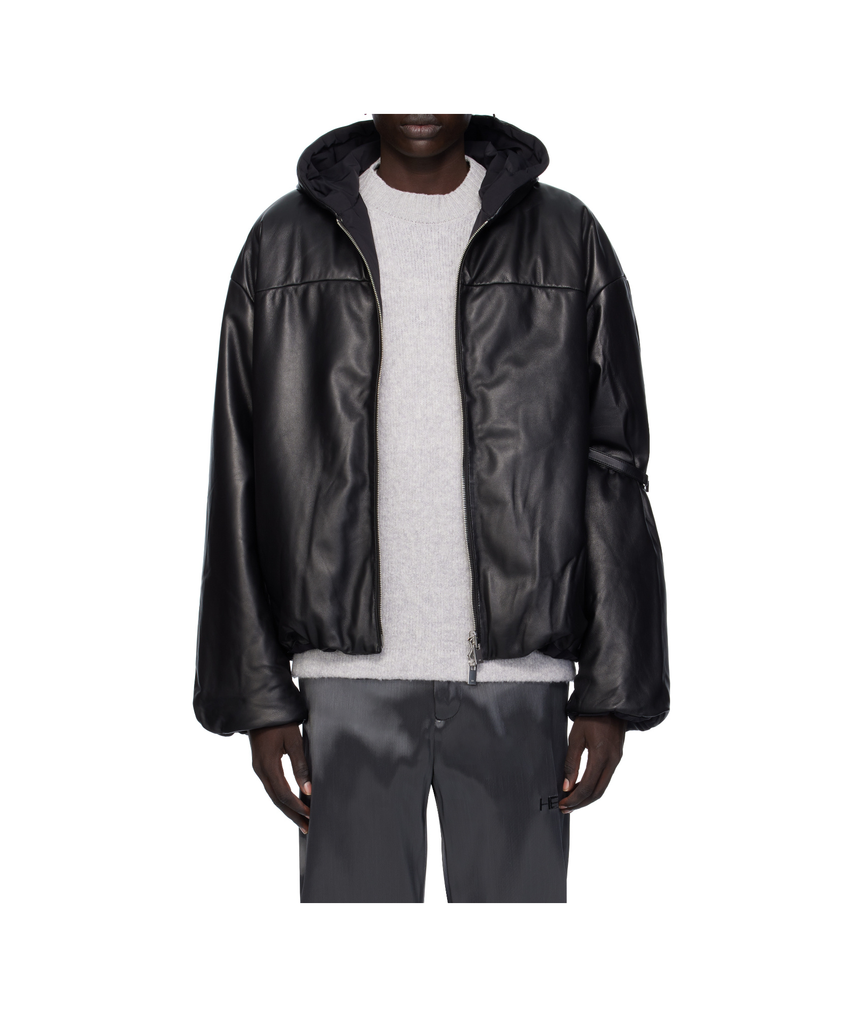 Heliot Emil Paralax Double-faced Leather Jacket In Black