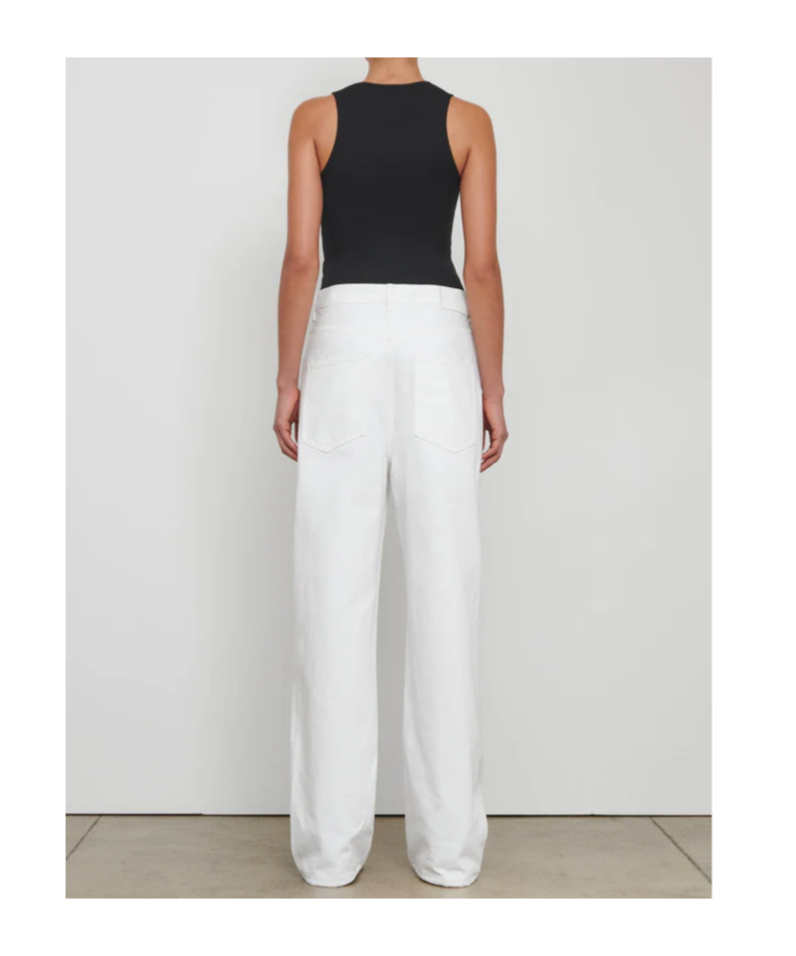 Wardrobe.nyc Low Rise Jeans In White