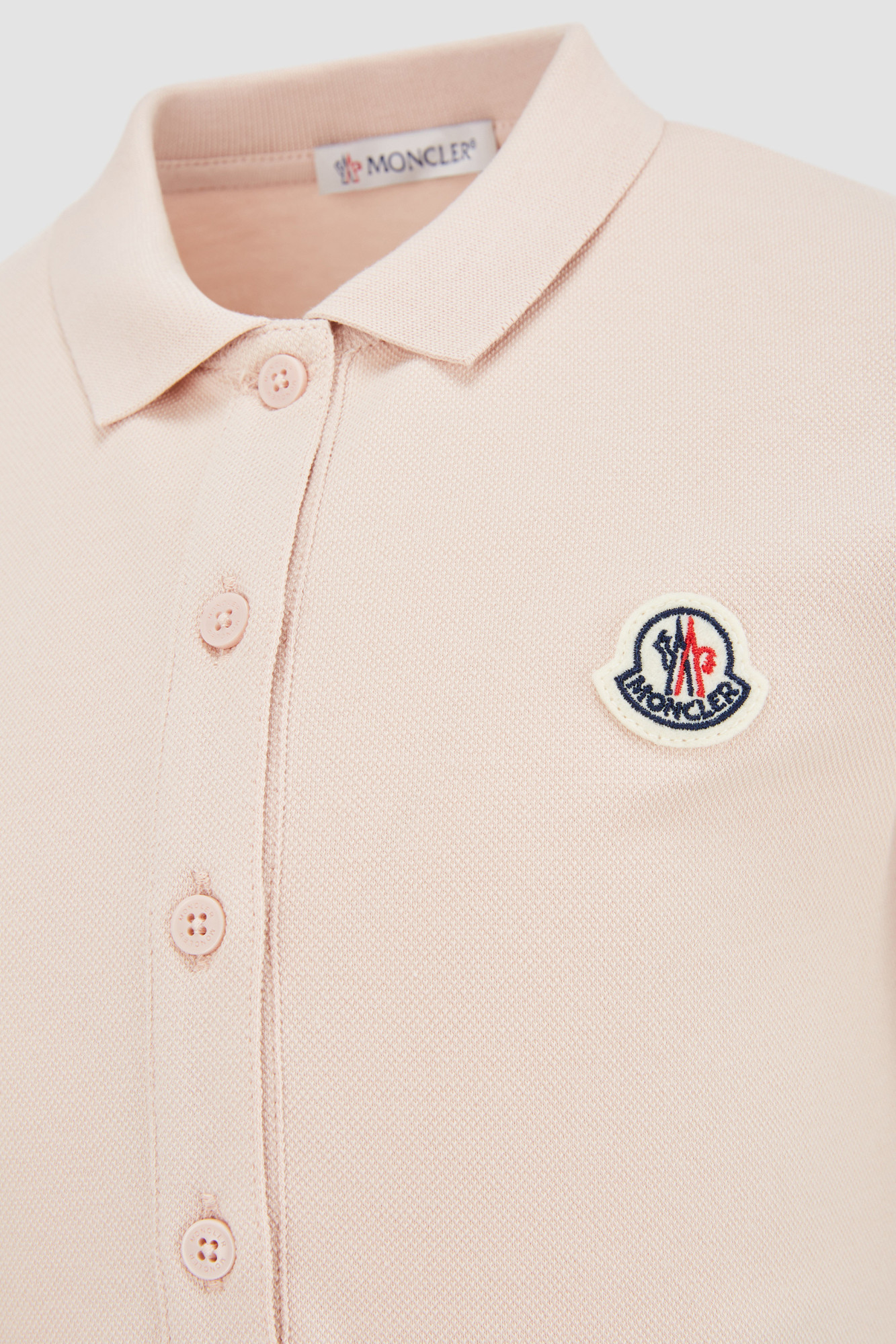 Moncler Polo Shirt Dress In Pink