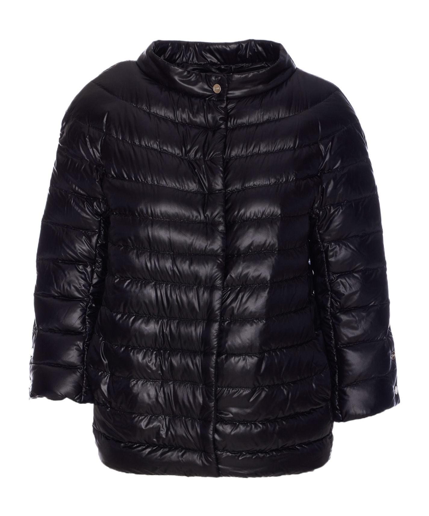 Herno Woman Puffer Black Size 6 Polyamide, Polyester, Cotton In Black