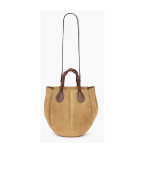 Jw Anderson Suede Tote Bag In Nude