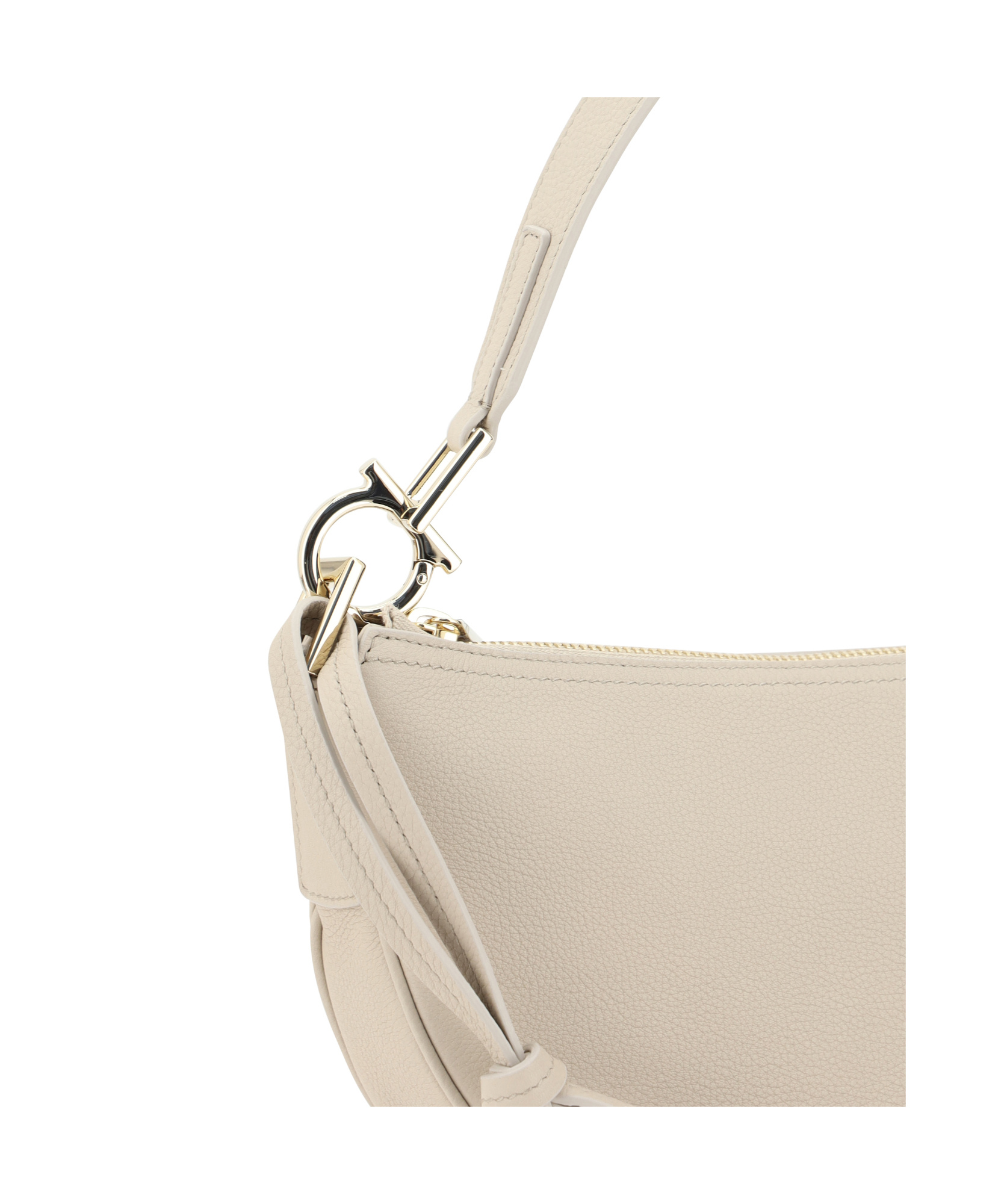 FERRAGAMO FERRAGAMO GANCINI BUCKLE ZIPPED HOBO BAG