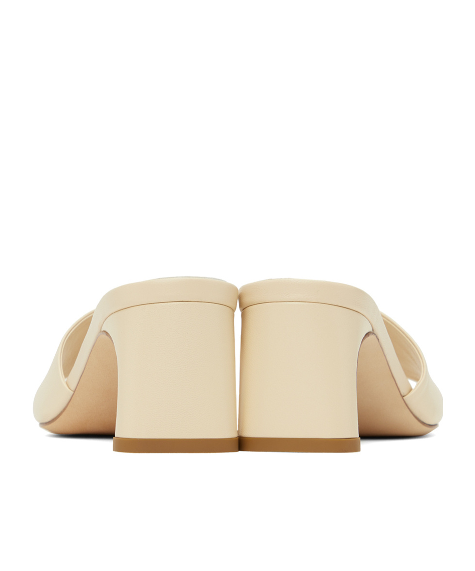Aeyde Off-white Jeanie Heeled Sandals In Nude