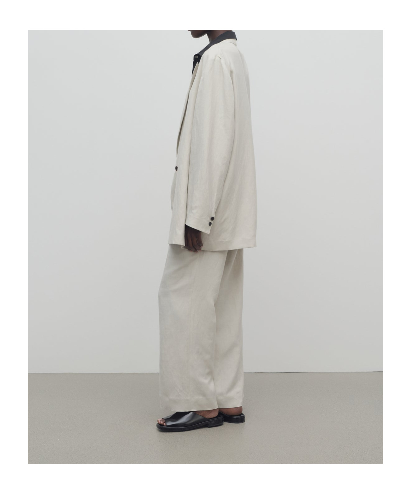 THE ROW NOXY SILK AND LINEN BLENDED PANTS