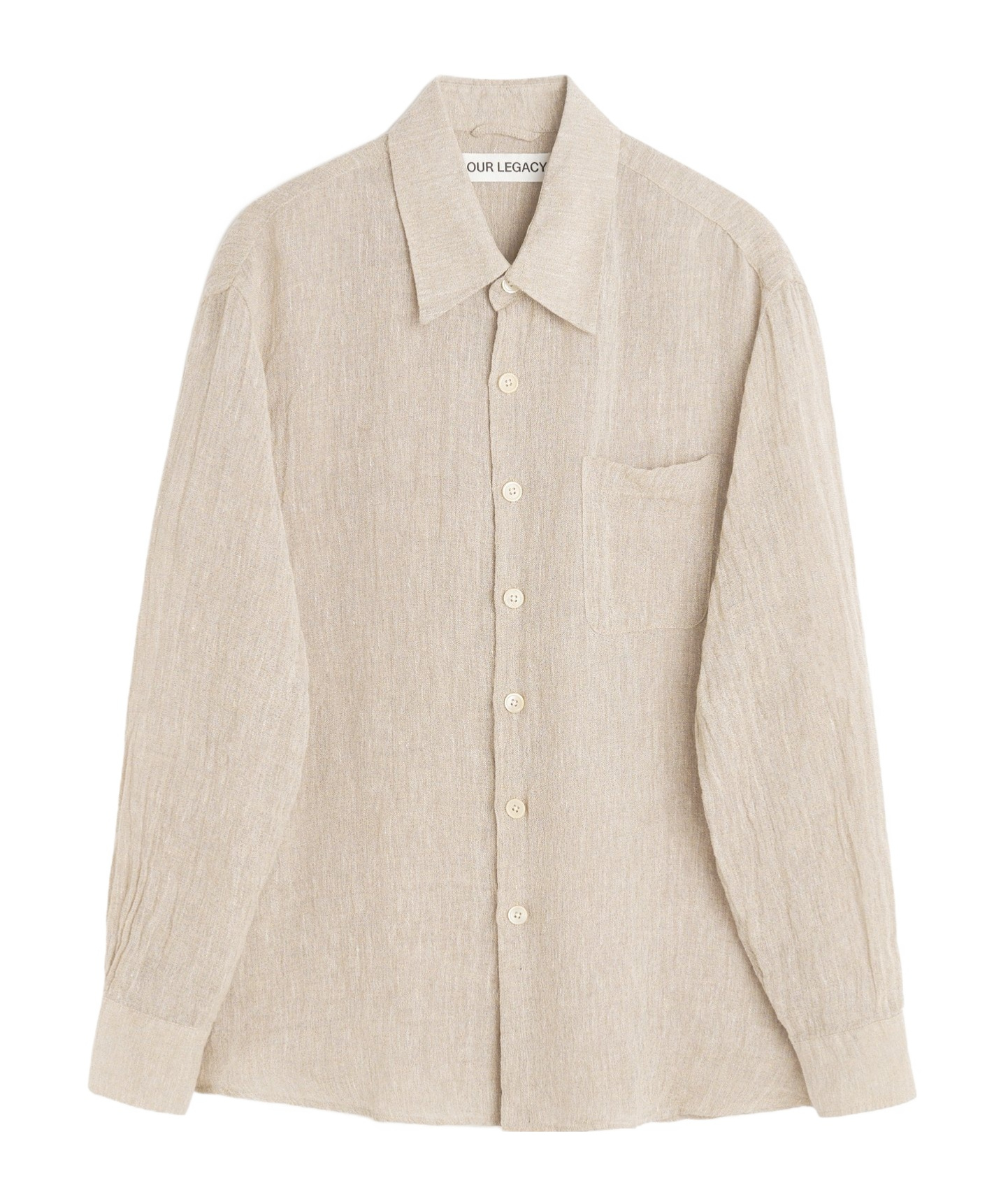 Our Legacy Textured Fabric Long Sleeves Chest Pocket Shirt