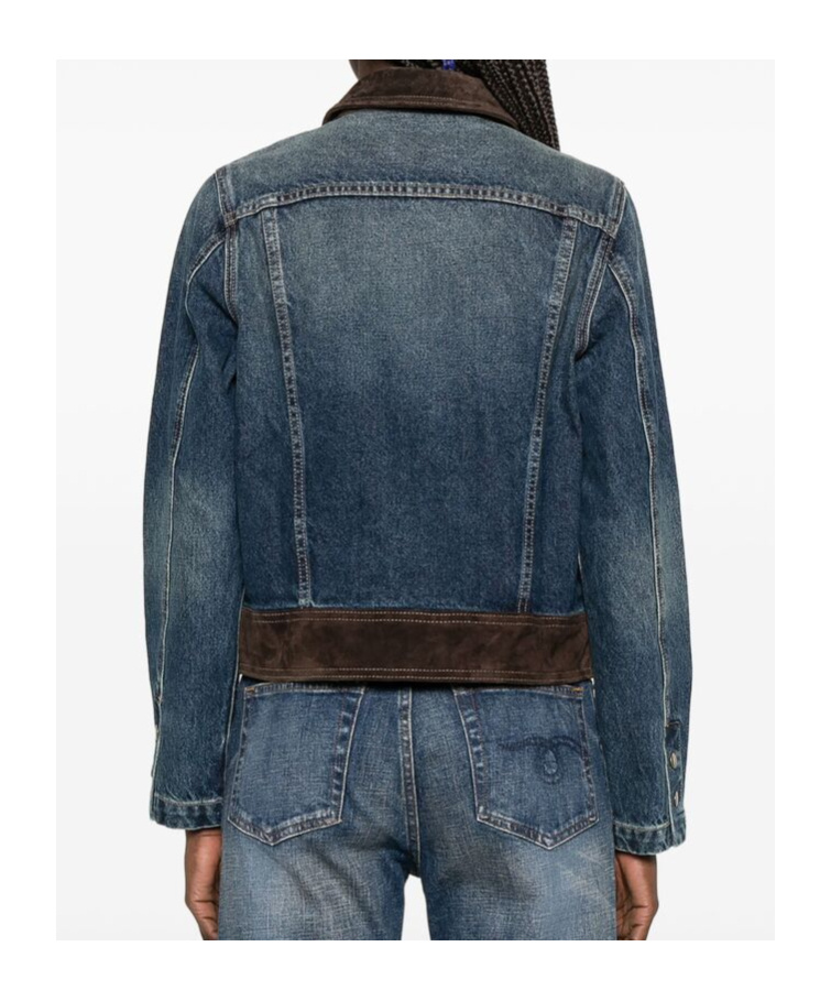 Nili Lotan Long-sleeved Denim Jacket In Black