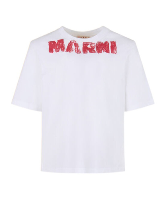 Marni Logo T-shirt In White