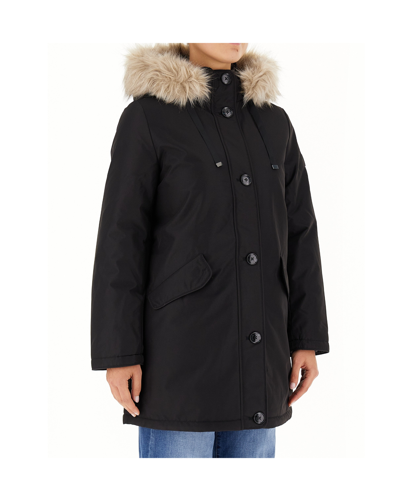 Polo Ralph Lauren Long-sleeved Coat In Black