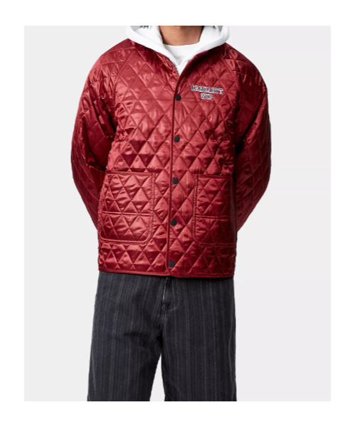 Carhartt Embroidered-logo Jacket In Red