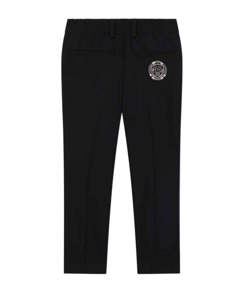 Dolce & Gabbana Side-band Wool Trousers In Black