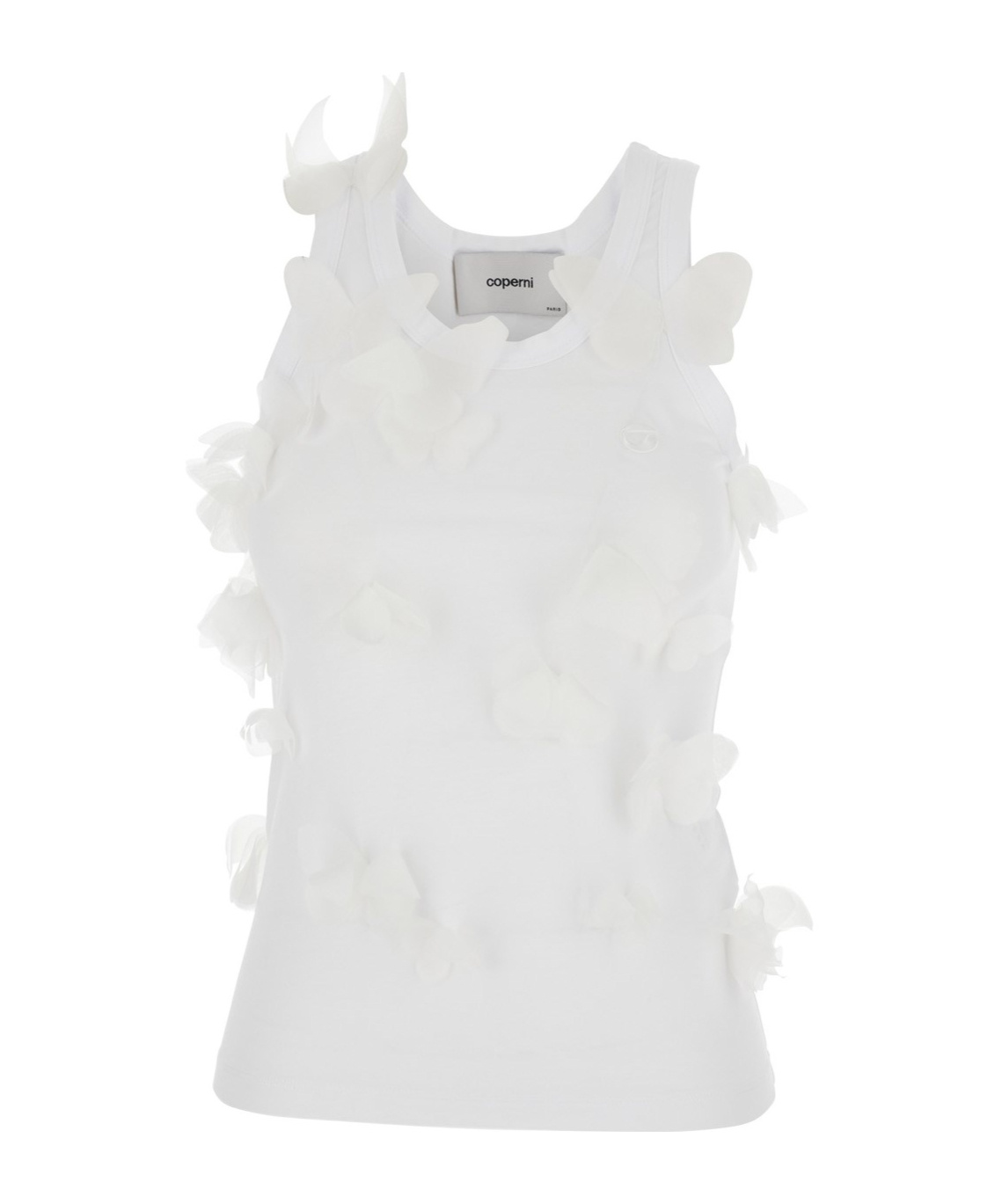 Coperni Butterfly Logo Tank Top In White