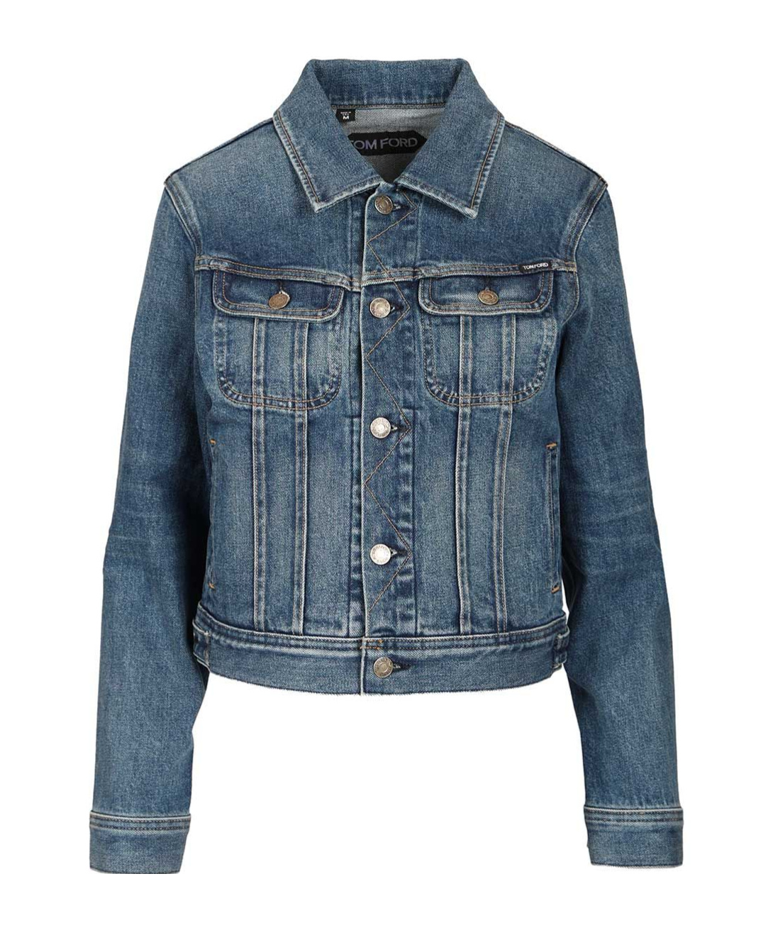Tom Ford Japanese Stonewashed Comfort Denim Jacket In Blue