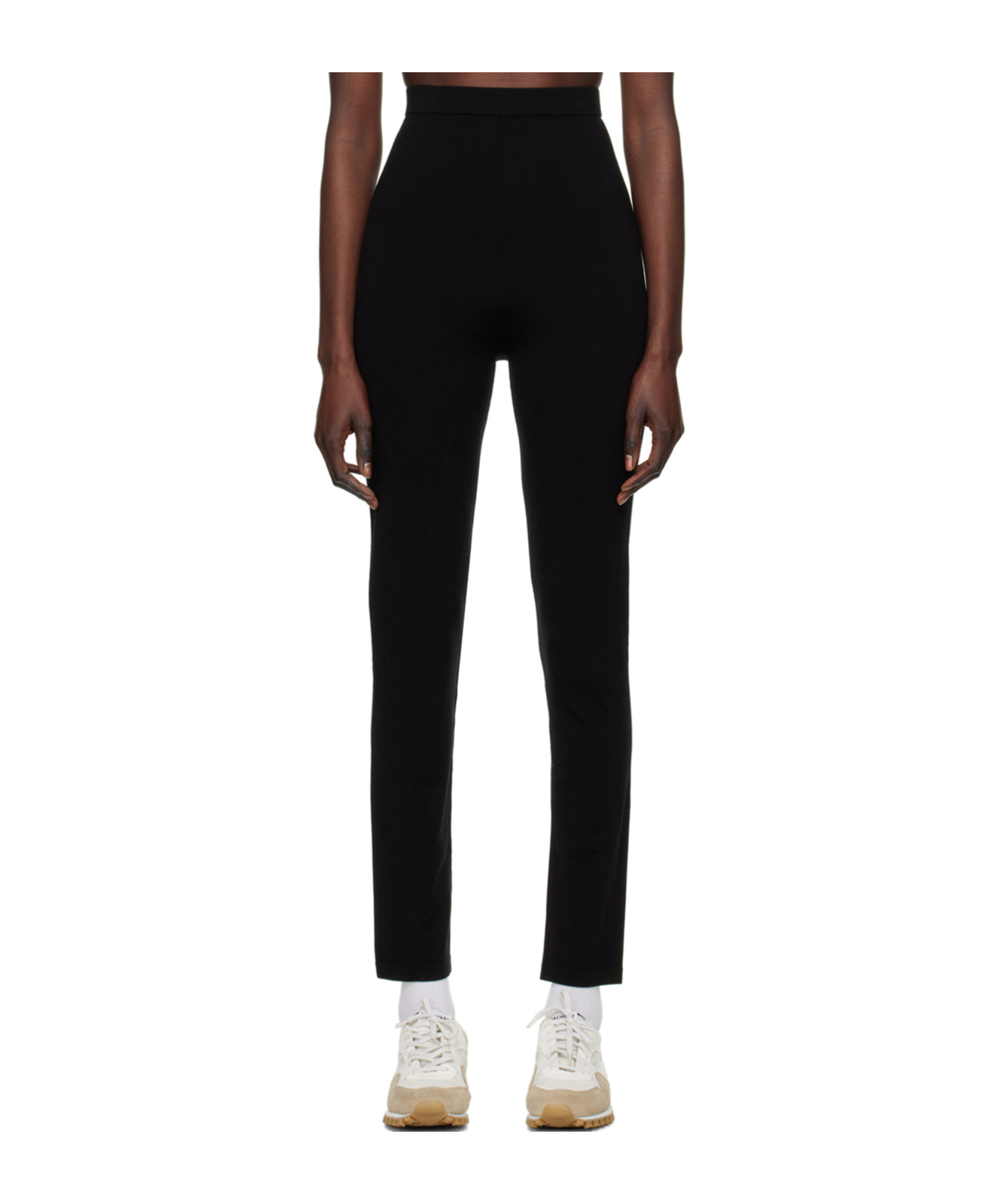 Studio Nicholson Elastic Waistband Casual Pants In Black