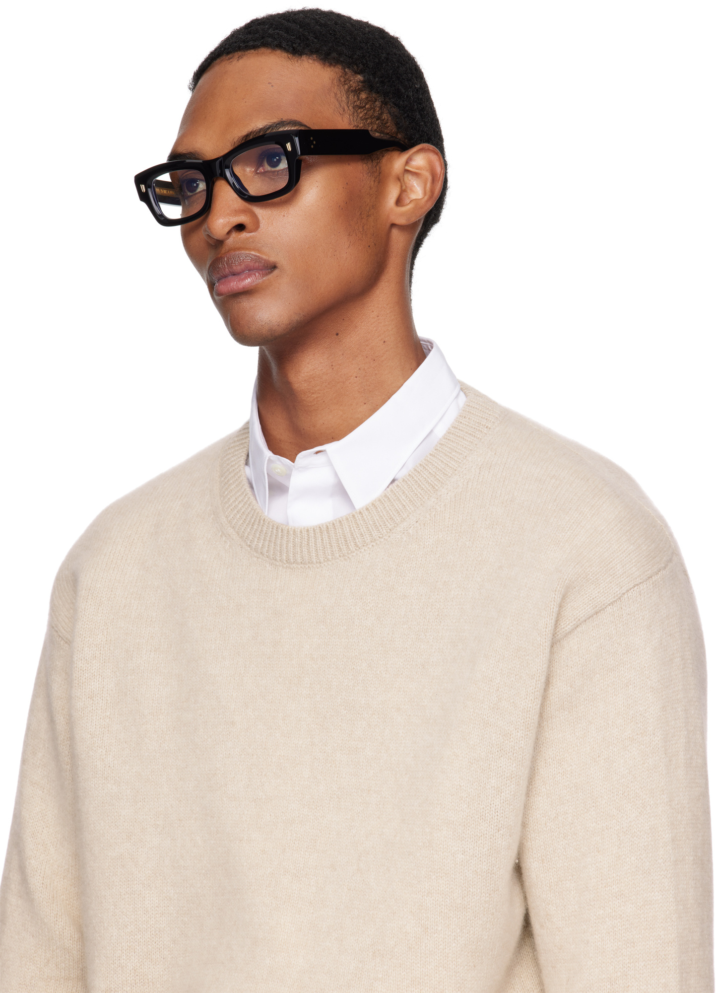Cutler  Gross 1419 Rectangle Glasses In Black