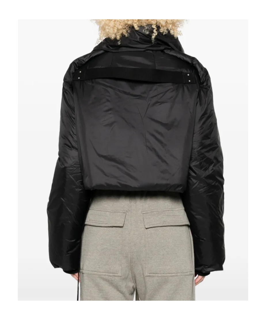 Rick Owens Drkshdw Versatile Cropped Nylon Jacket Collar In Black