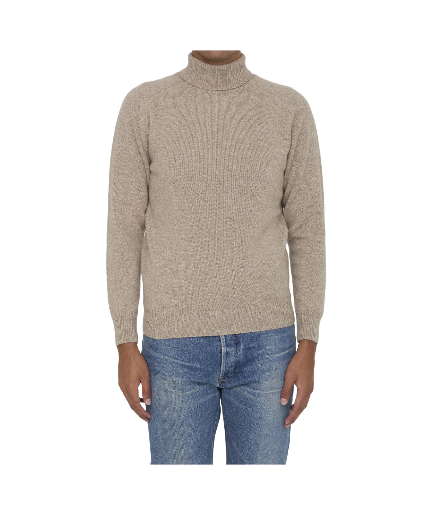 Lardini Cashmere Turtleneck Sweater In Nude