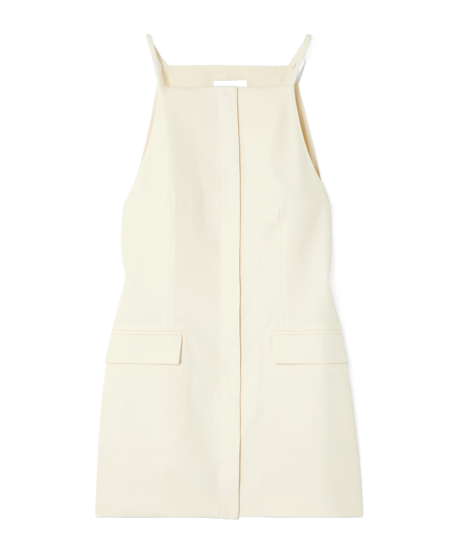 St Agni Twill Mini Dress In White