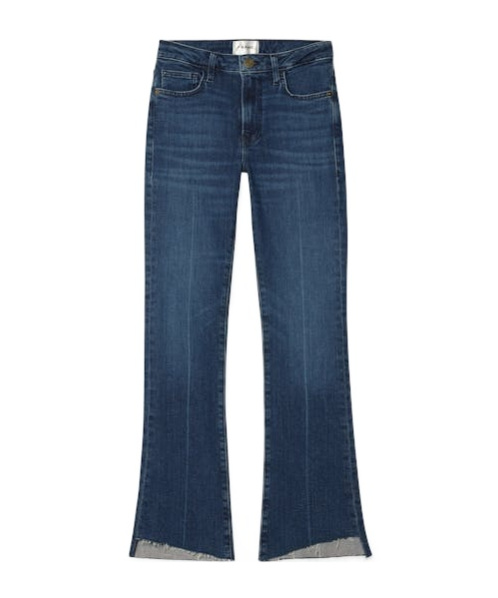 FRAME FRAME LE CROP MINI BOOT CASCADE FLARED JEANS