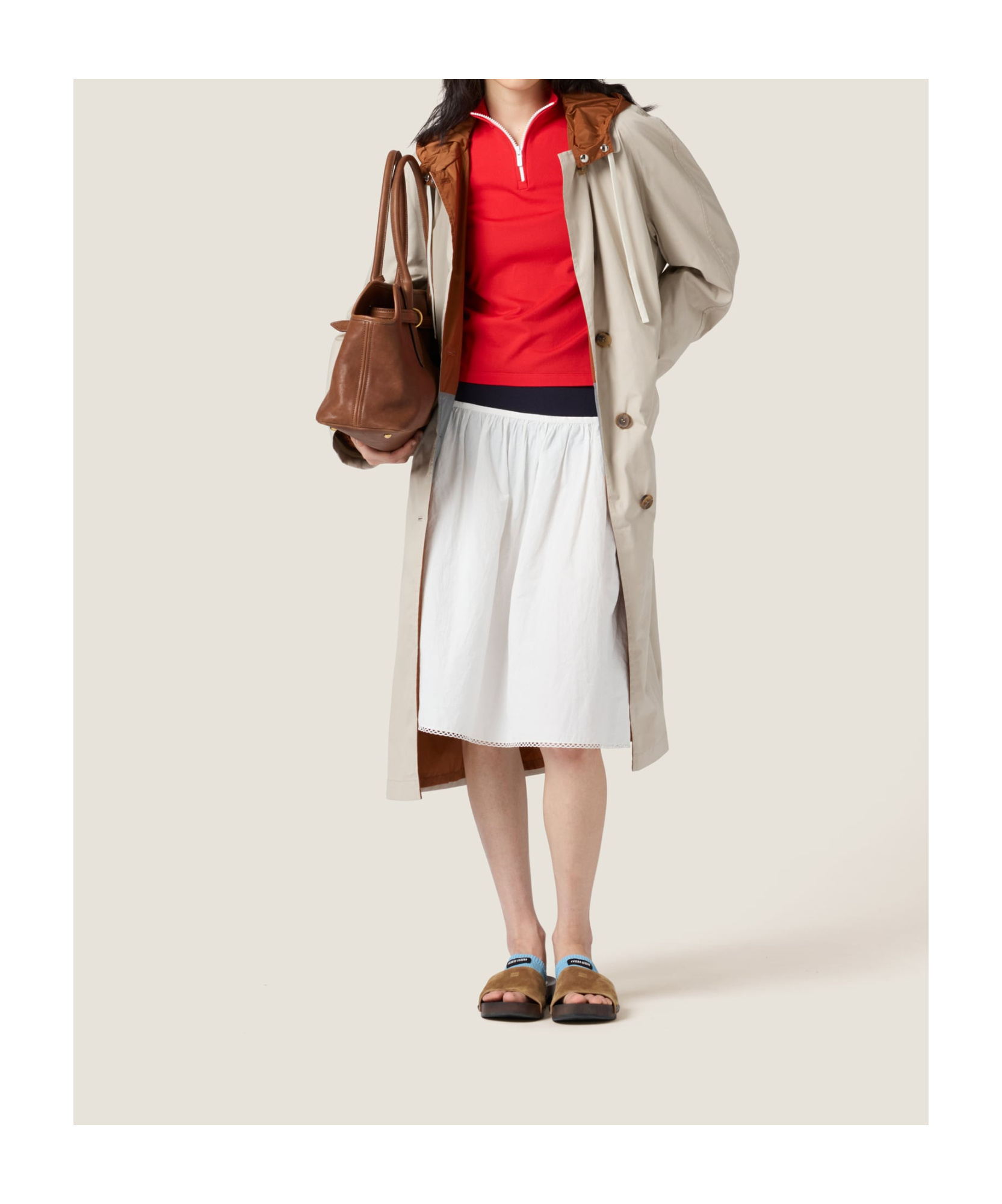 Miu Miu Technical Yarn Sweater In Red