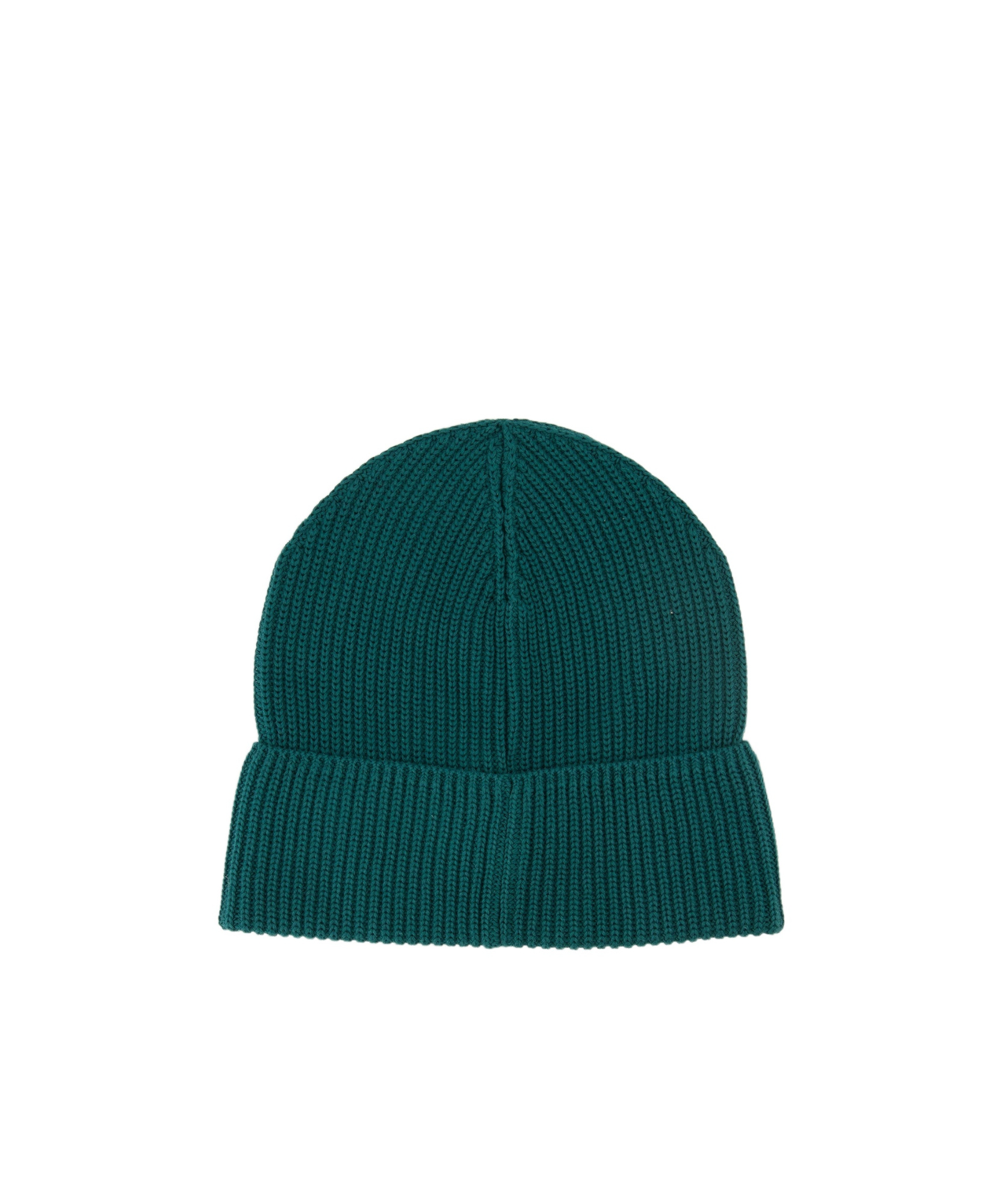 Moncler Mens Brand-patch Ribbed-knit Cotton Beanie Hat Green In Green