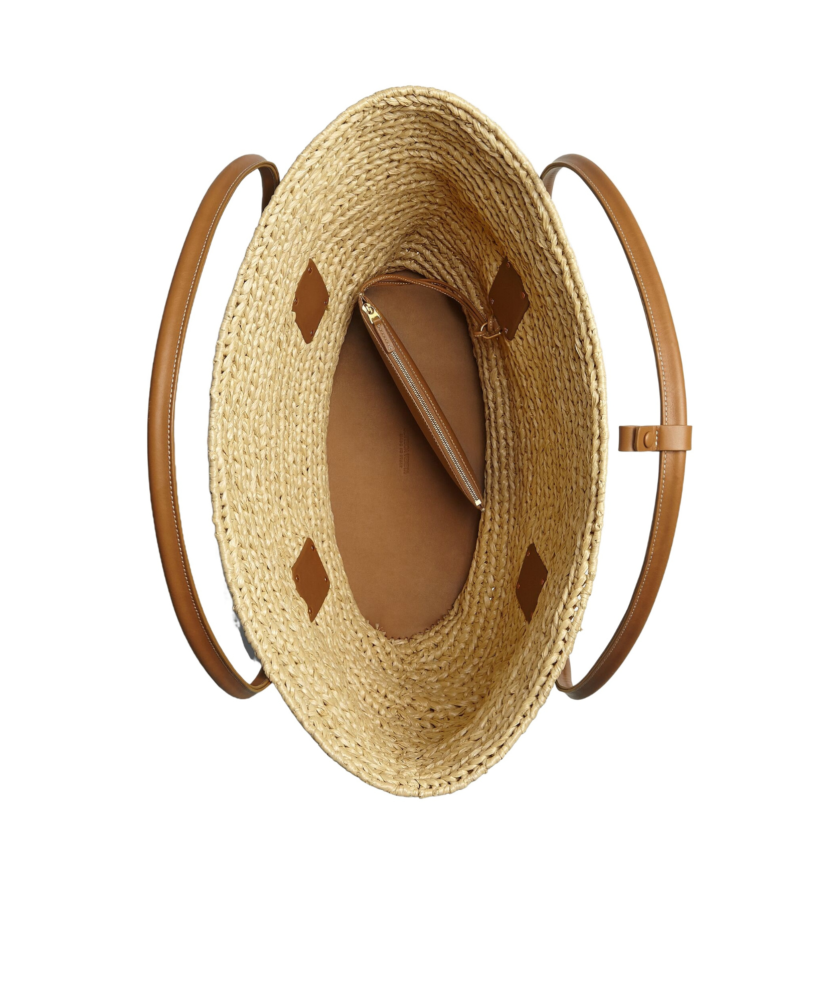Bottega Veneta Arco Raffia Tote Bag