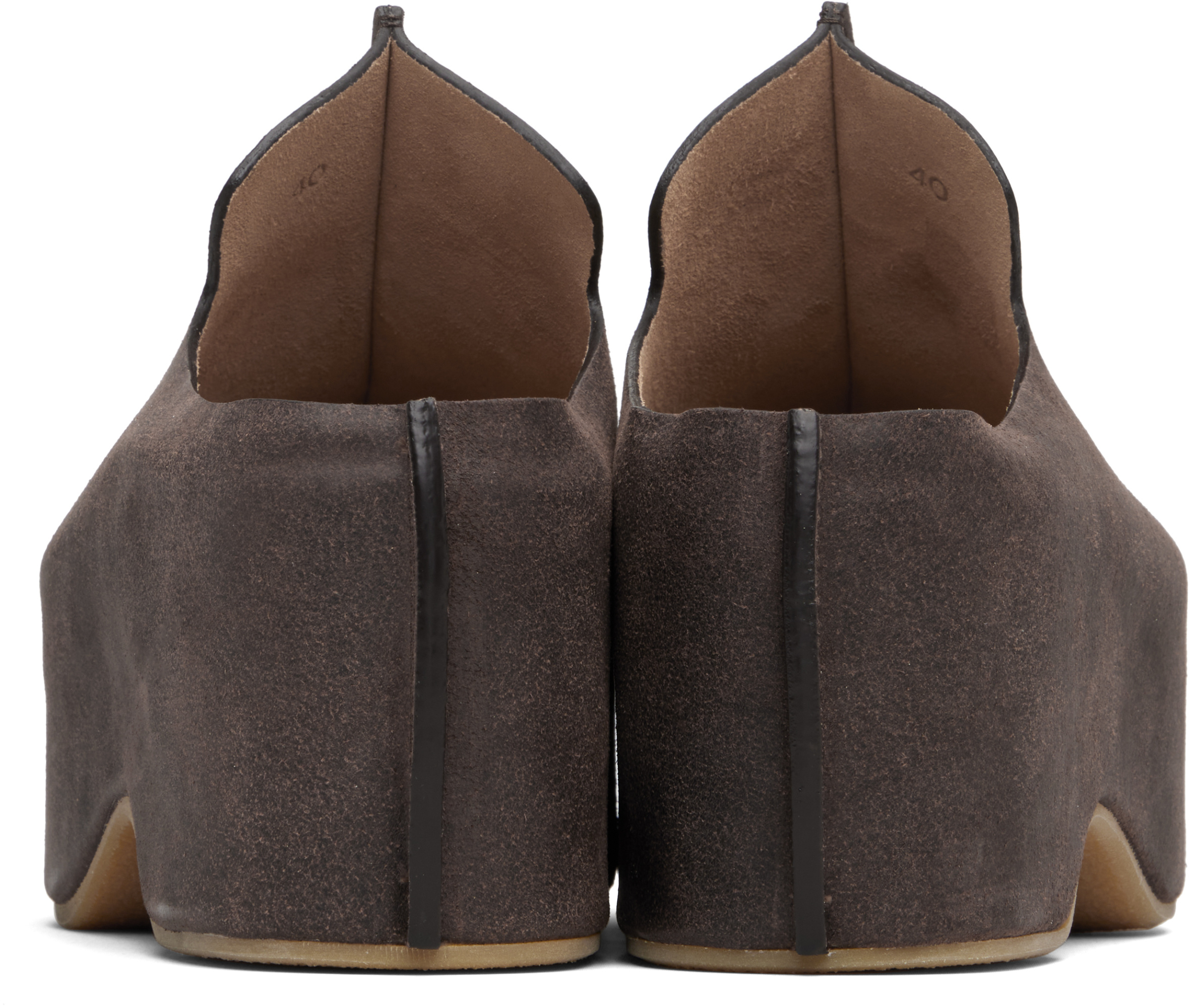 Jw Anderson Platform Mules In Brown